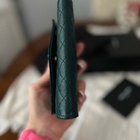 Saint Laurent Small Envelope Wallet Excellent Condition - Sea Turquoise - Picture 8 of 9